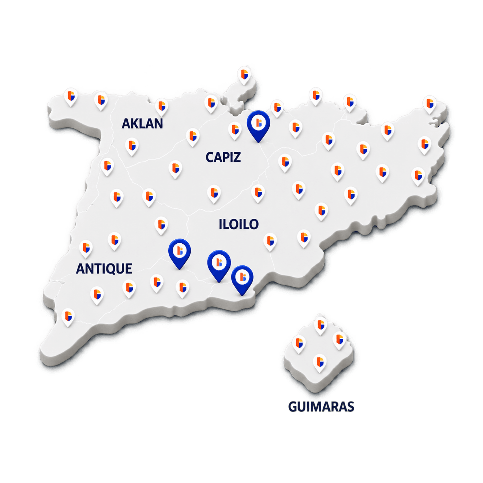 Panay Island — LifeBank's service area across Iloilo, Guimaras, Capiz, Aklan, and Antique